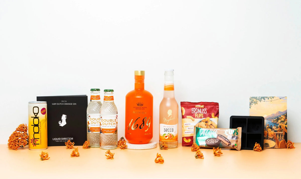 Gin Geschenk-Box mit Gin, Tonic Water & Snacks