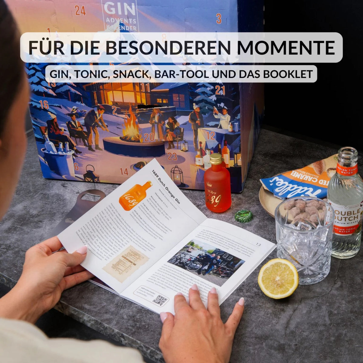 Gin Adventskalender 2026 - mit Gin, Tonic, Snacks & Mehr