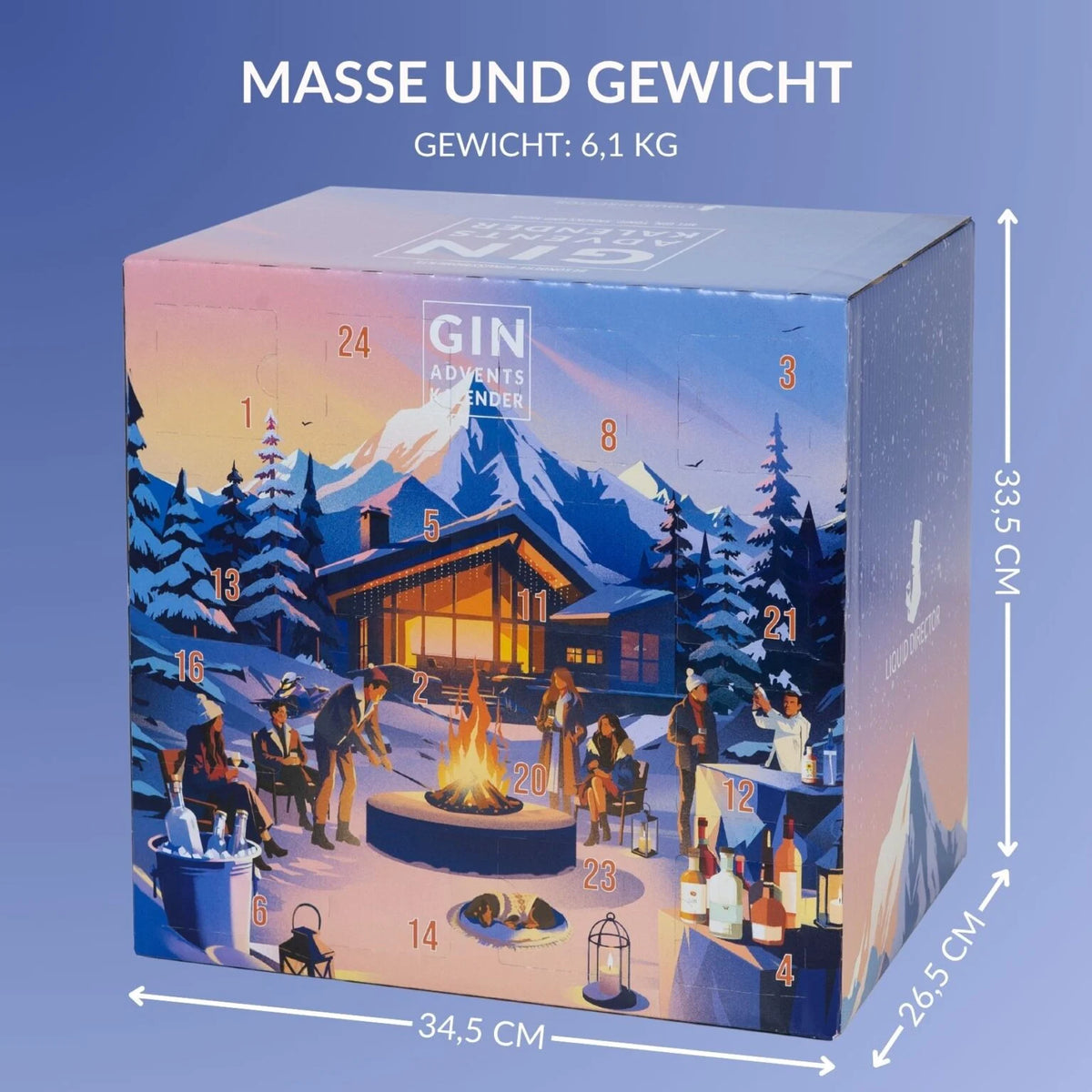 Gin Adventskalender 2026 - mit Gin, Tonic, Snacks & Mehr